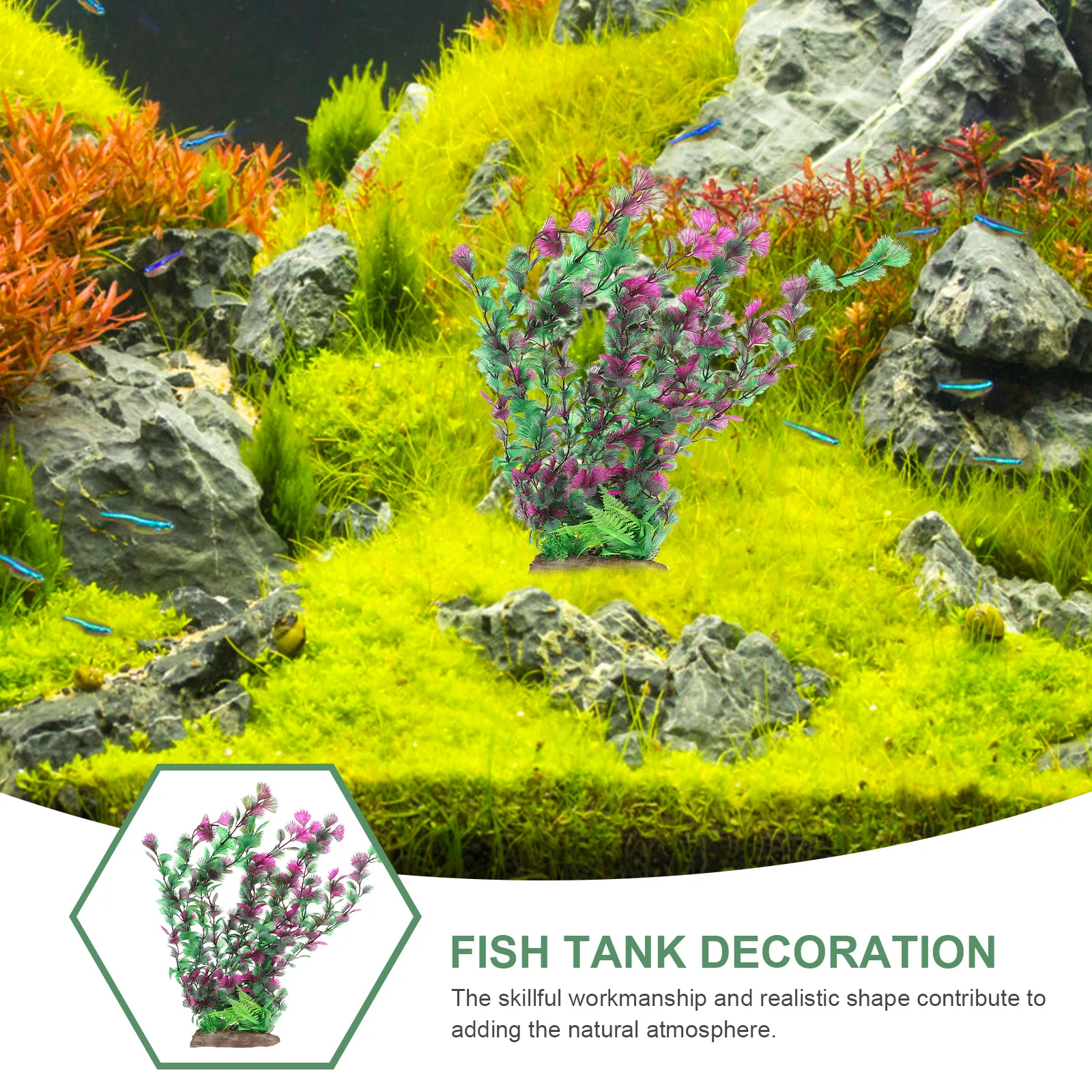 

Aquarium Plant DIY Artificial Plastic Fish Tank Grass Decorative Landscape Aquarium Decor Fish Tank Underwater
