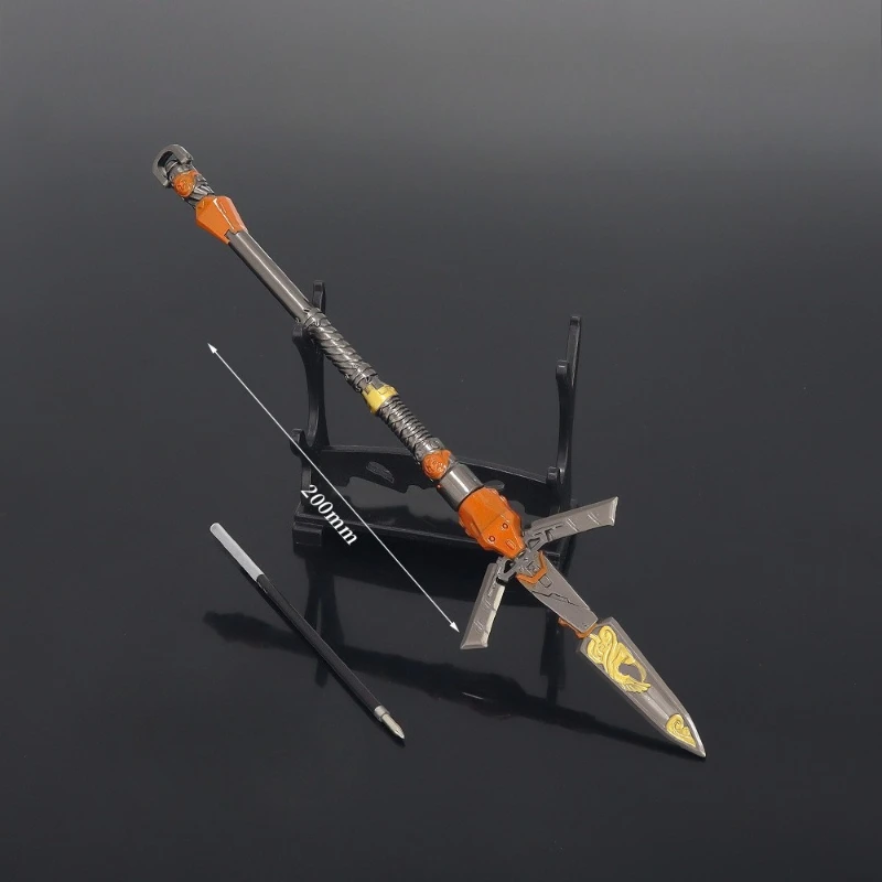 Stylo de Signature Valkyrie périphérique de jeu Apex Legends, 20cm/7,87 pouces, modèle d'arme en métal, papeterie créative personnalisée, cadeau pour garçon