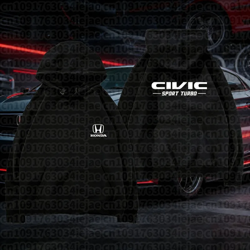 

Hot Honda 2025 New Men Civic Modification Culture JDM Auto Repair HONDA Hooded Sweater Jacket Men's and Women's Fashion Casual