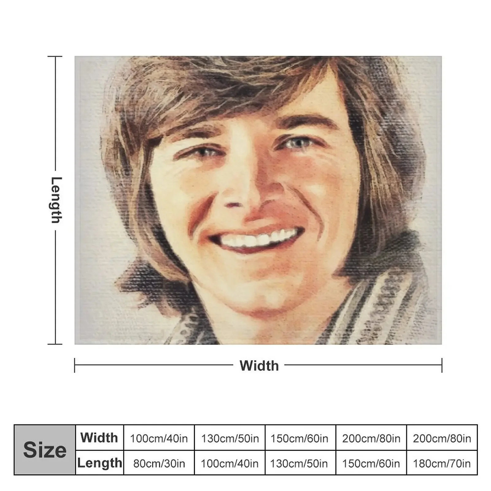 Bobby Sherman, Music Legend Throw Blanket Extra Large Throw Custom Warm Sofa Throw Blankets