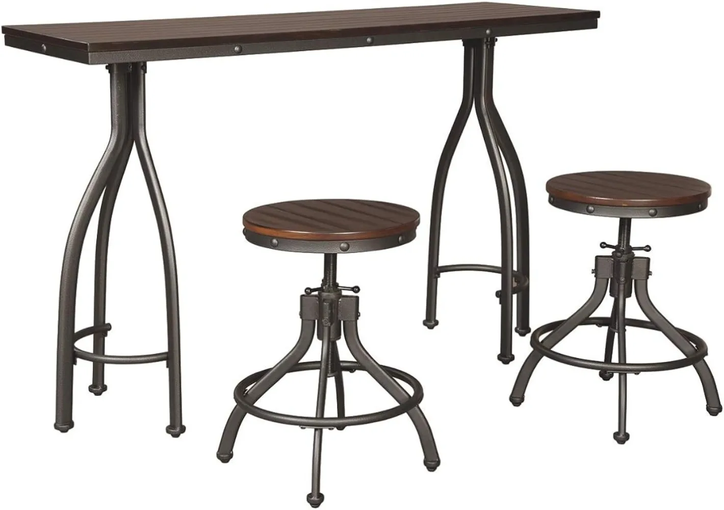 Odium Urban Counter Height Dining Table Set with 2 Bar Stools Gray chaise de bar rotin  bar chair  dining chairs