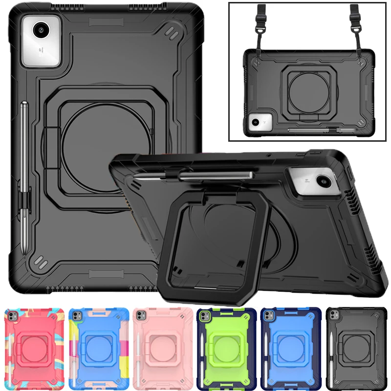 

For Lenovo Idea Tab M11 Xiaoxin Pad 11 inch 2025 TB336FU/ZU TB335FC TB330FU Pull Ring Stand Tablet Case Shockproof Armor Funda