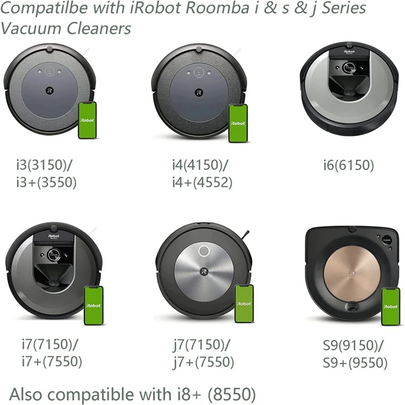 17 упаковок вакуумных пакетов для Irobot Roomba Bags I7 I7+ I3 I3+ I4 I4+ I6 I6+ I8 I8+ J7 J7+/Plus S9 S9+ I & S & J Series Parts