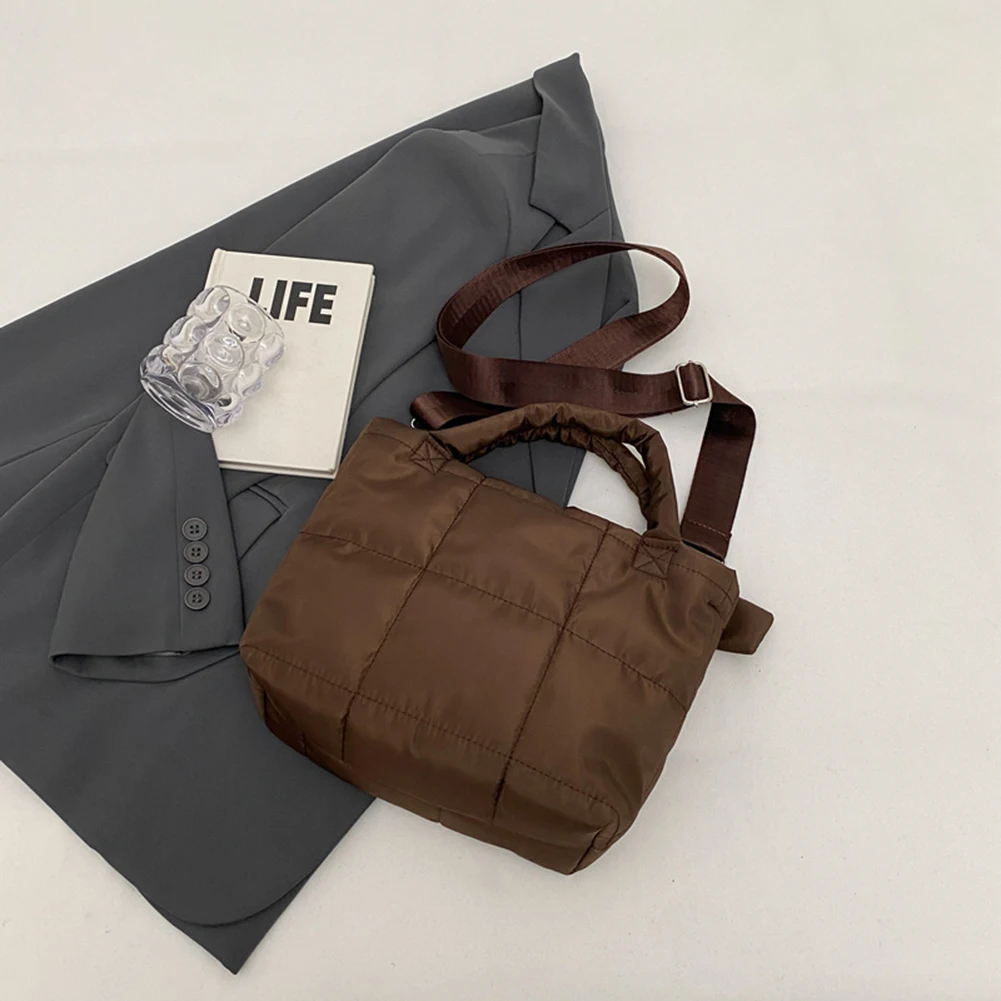 المرأة مبطن البخاخ حمل حقيبة القوس عقدة أسفل القطن المتشرد حقيبة عادية مبطن حقيبة كتف منتفخ حقيبة كروسبودي حقيبة التنقل #5