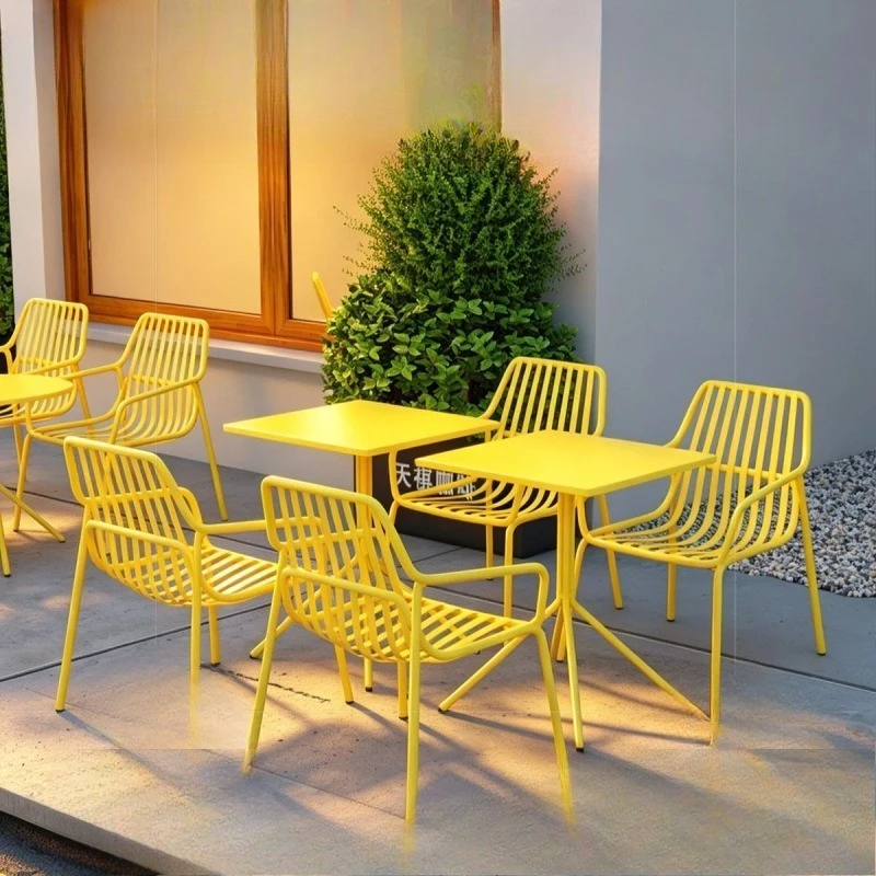 Outdoor Villa Garden Terrace Metal Tables and Chairs Balcony Furniture