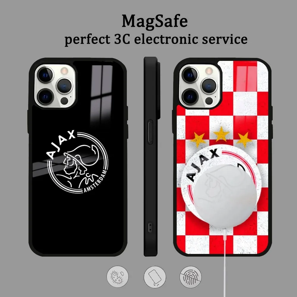 Fashion A-Ajax Phone Case For IPhone 16 15 14 13 12 11 Pro Max Plus Mini Magsafe Mirror Wireless Magnetic Cover