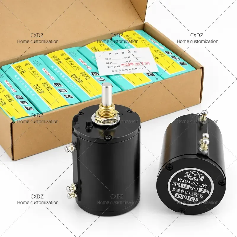 Wire Wound Potentiometer 10 Turns 3W WXD4-23 Multi Turn Precision Variable Resistor 1k 2.2k 4.7k 10k Ohm for Electronic DIY
