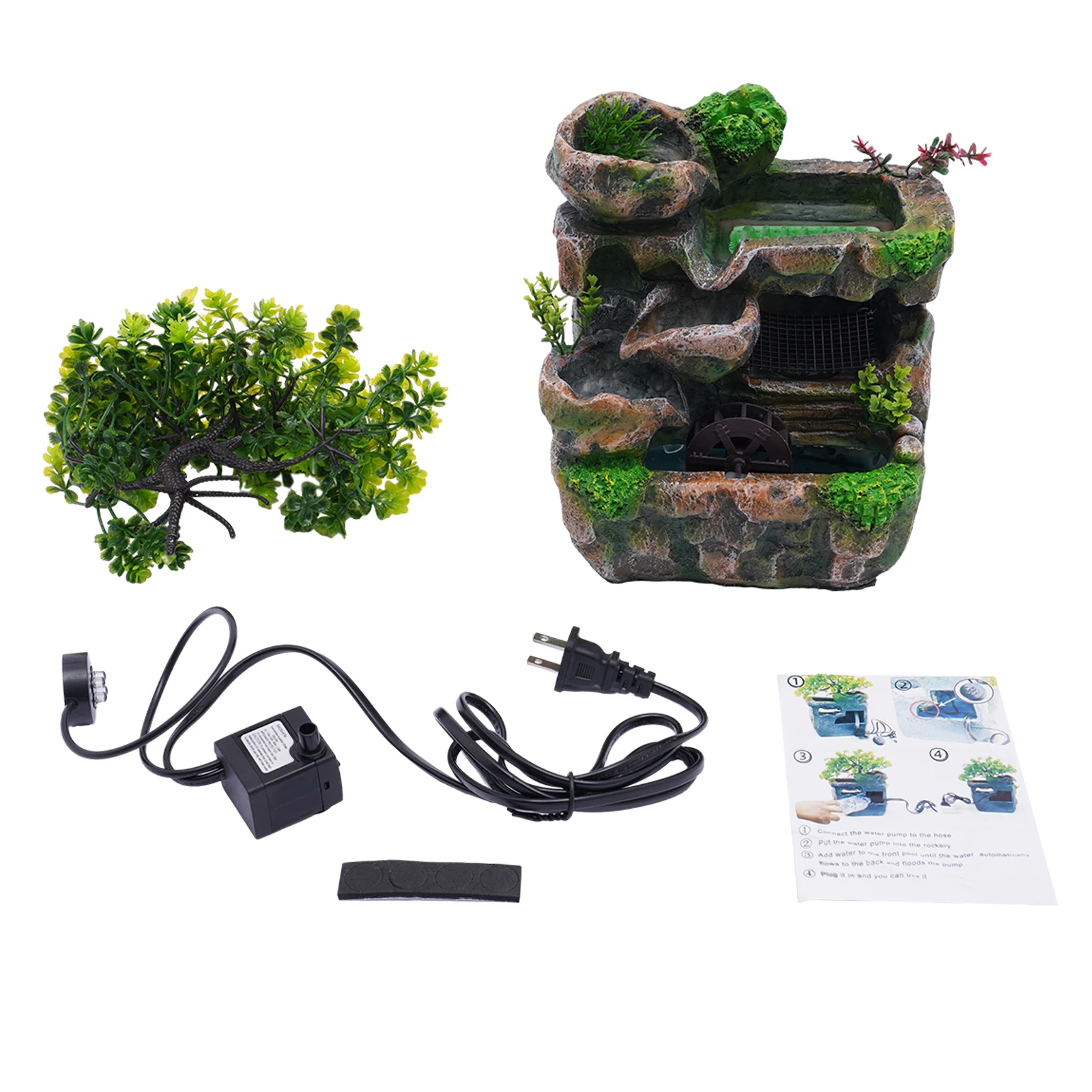 نوافير الطاولة الداخلية نافورة الشلال مع ضوء LED الاسترخاء زن التأمل ديكور لغرفة نوم المكتب المنزلي