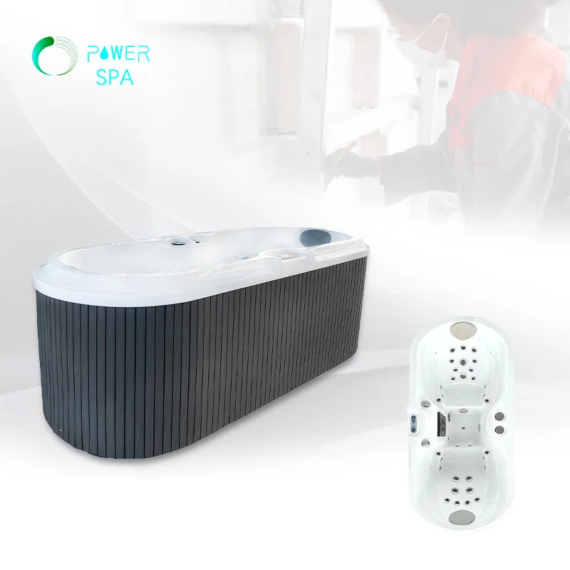 2 Person Spa Hot Tub with Ozone Cleaner System Luxury Swimming Spa Massage for Home Backyard