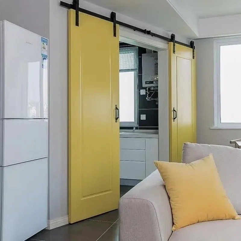 Aluminum Alloy Barn Door Hanging Rail Sliding Track for Bathroom Glass Kitchen Wooden Ghost Door Partition Hardware System