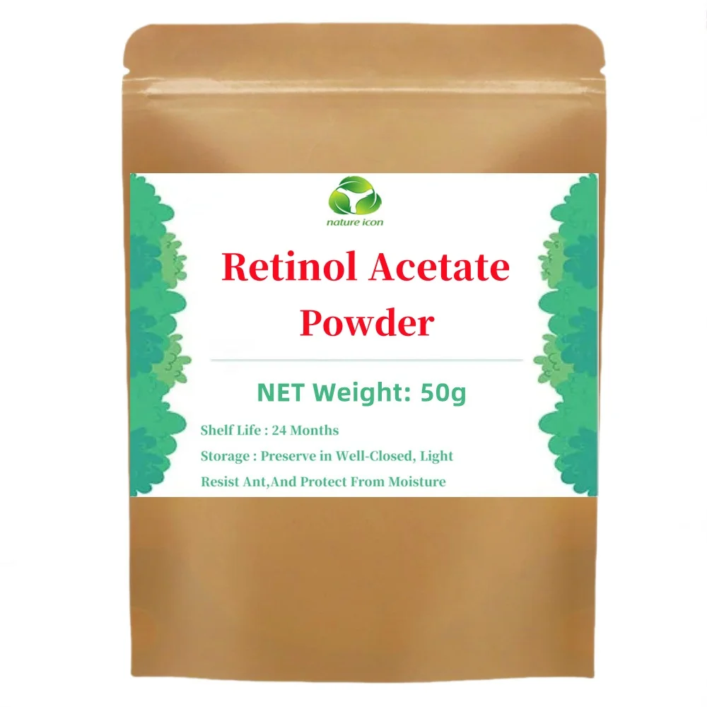 Polvo de acetato de Retinol de alta calidad, polvo de acetato de vitamina A, Material cosmético