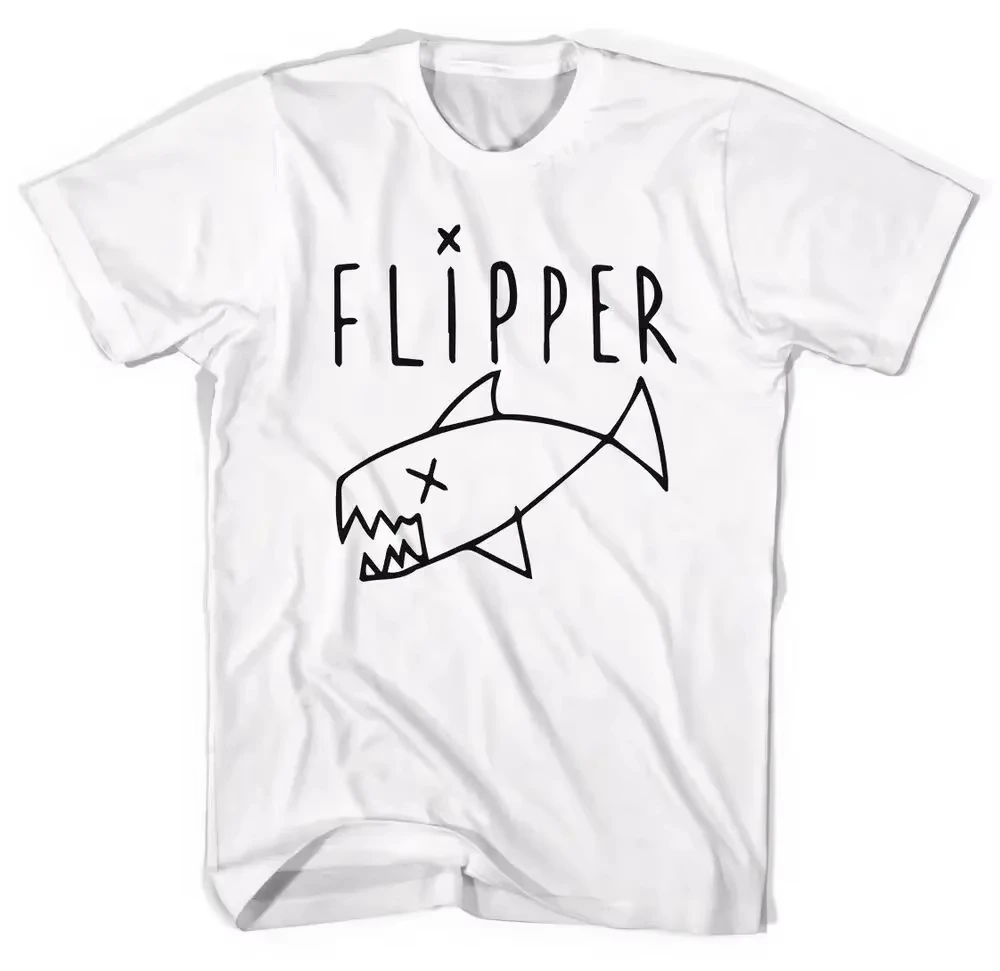 

Новинка 2024 года, футболки унисекс Flipper Worn By Kurt Cobain для мужчин и женщин, короткие летние футболки, повседневные роскошные брендовые модные ткани для пар