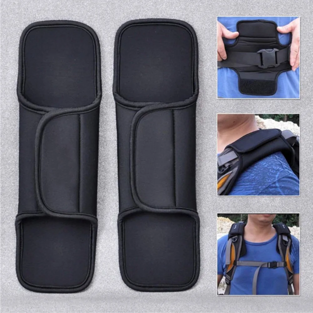 1 Pair Shoulder Strap Cushions Sponge Black Backpack Shoulder Strap Pads  Anti-Slip Cushion Pad Protector 30*8.5cm