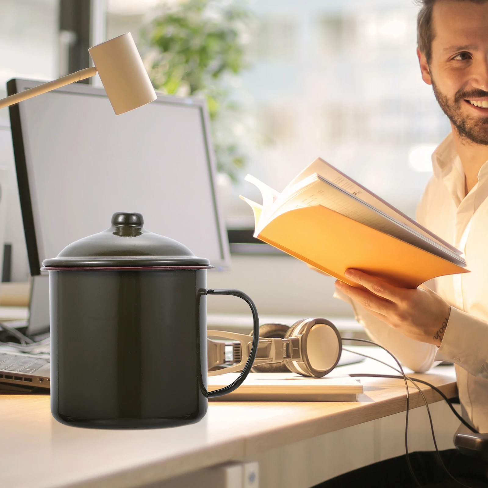 

1Pcs Retro Vintage Iron Water Cup Enamel Tea Mug Creative Drinking Cup Home Office Coffee Shop Drinking Supply