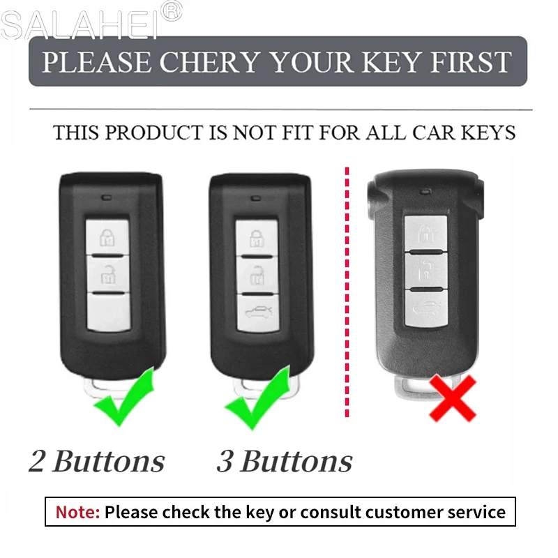 Zinc Alloy Car Remote Control Key Case For Mitsubishi Xpander Outlander ASX Pajero Eclipse Cross Montero Auto Interior Accessory