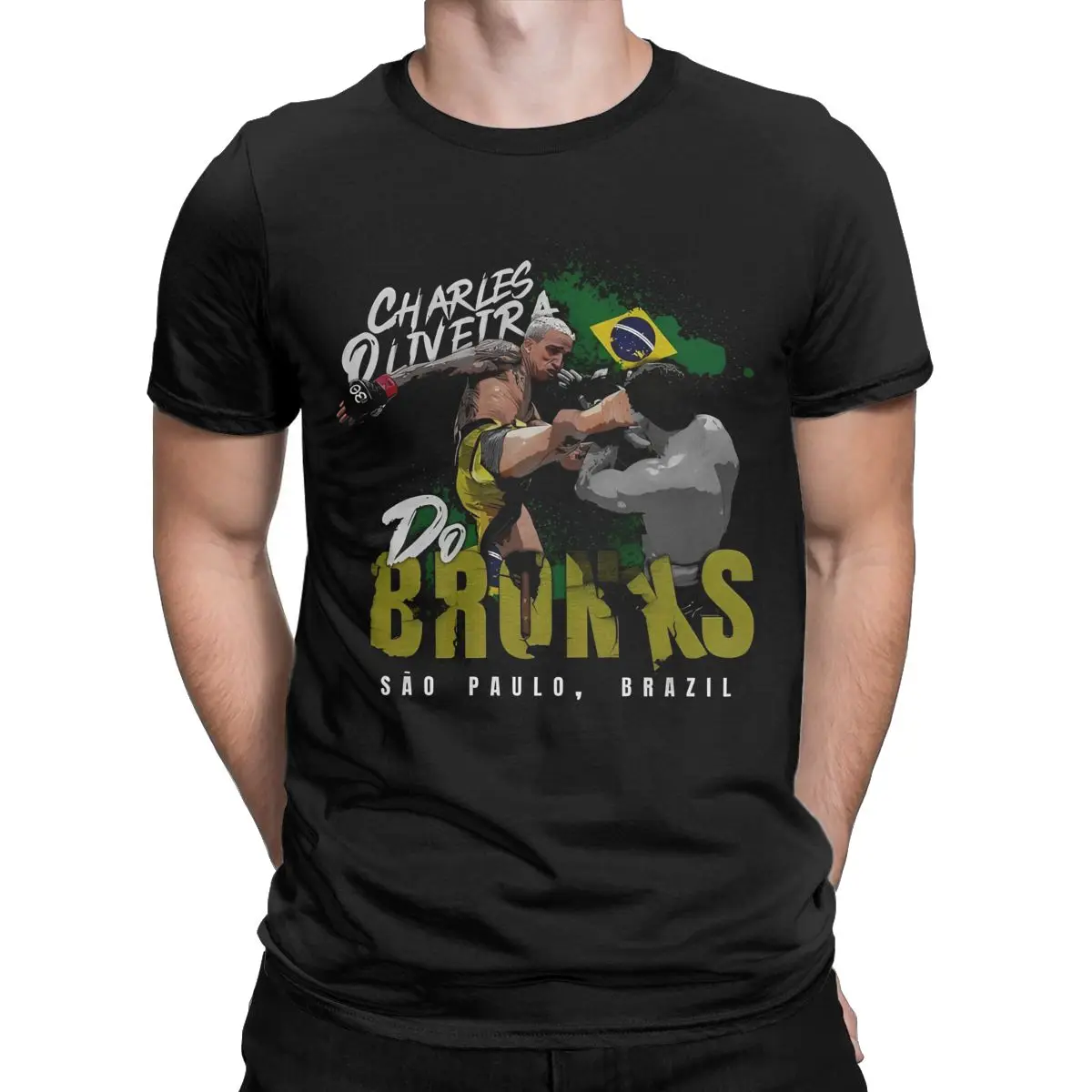 Charles Oliveira Do Bronxs Brazil Boxer T Shirt Merchandise Men Women's Pure Cotton Creative T-shirt Short Sleeve Clothes Summer