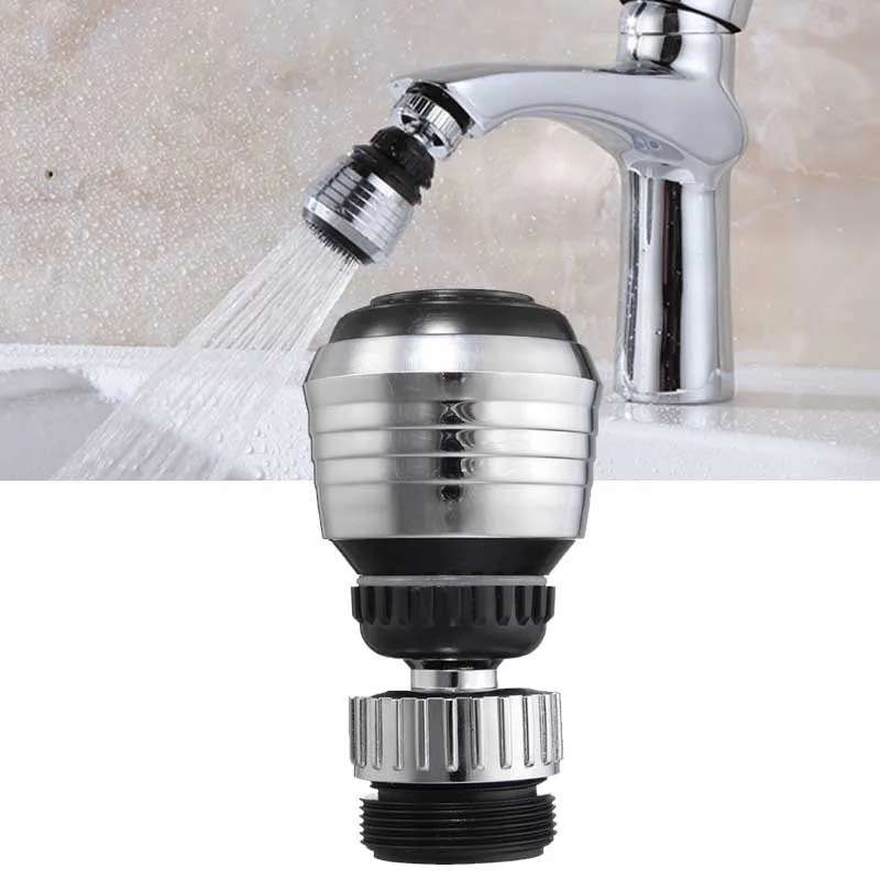 360 stopni obrót wody perlator kran Adapter dyfuzor obrotowa bateria dysza Adapter do filtra akcesoria do kuchni domowej — zdjęcie 3