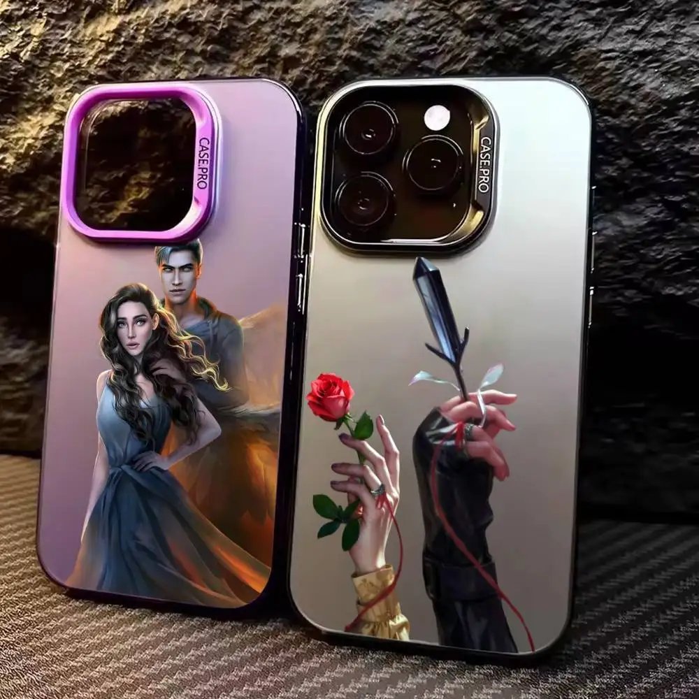 Чехол для телефона R-Romance C-Clubs Game Malbonte Vicky для iPhone 17, 16, 15, 14, 13, 12, 11 Plus, Pro Max, цветной, с серебряным покрытием внутри