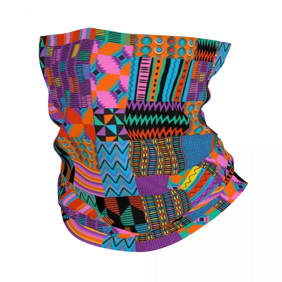 Unique Wax Print Ankara Kente Pattern Bandana Neck Gaiter Windproof Face Scarf Cover Women Men Headwear Tube Balaclava