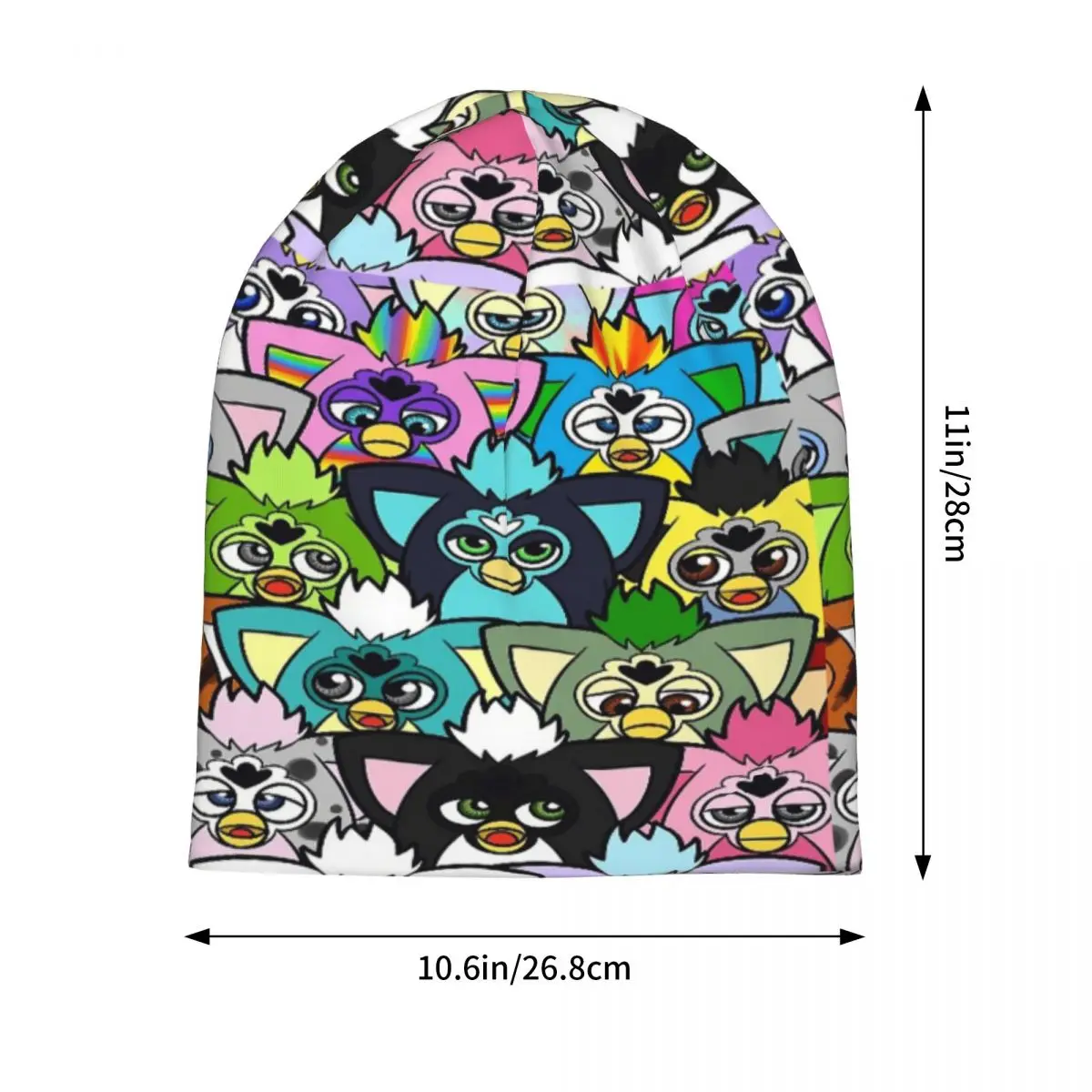 Nightmare Furby Cartoon Robot Toys Skullies Beanies Hats Warm Autumn Winter Outdoor Cap Knitted Bonnet Caps for Unisex Adult