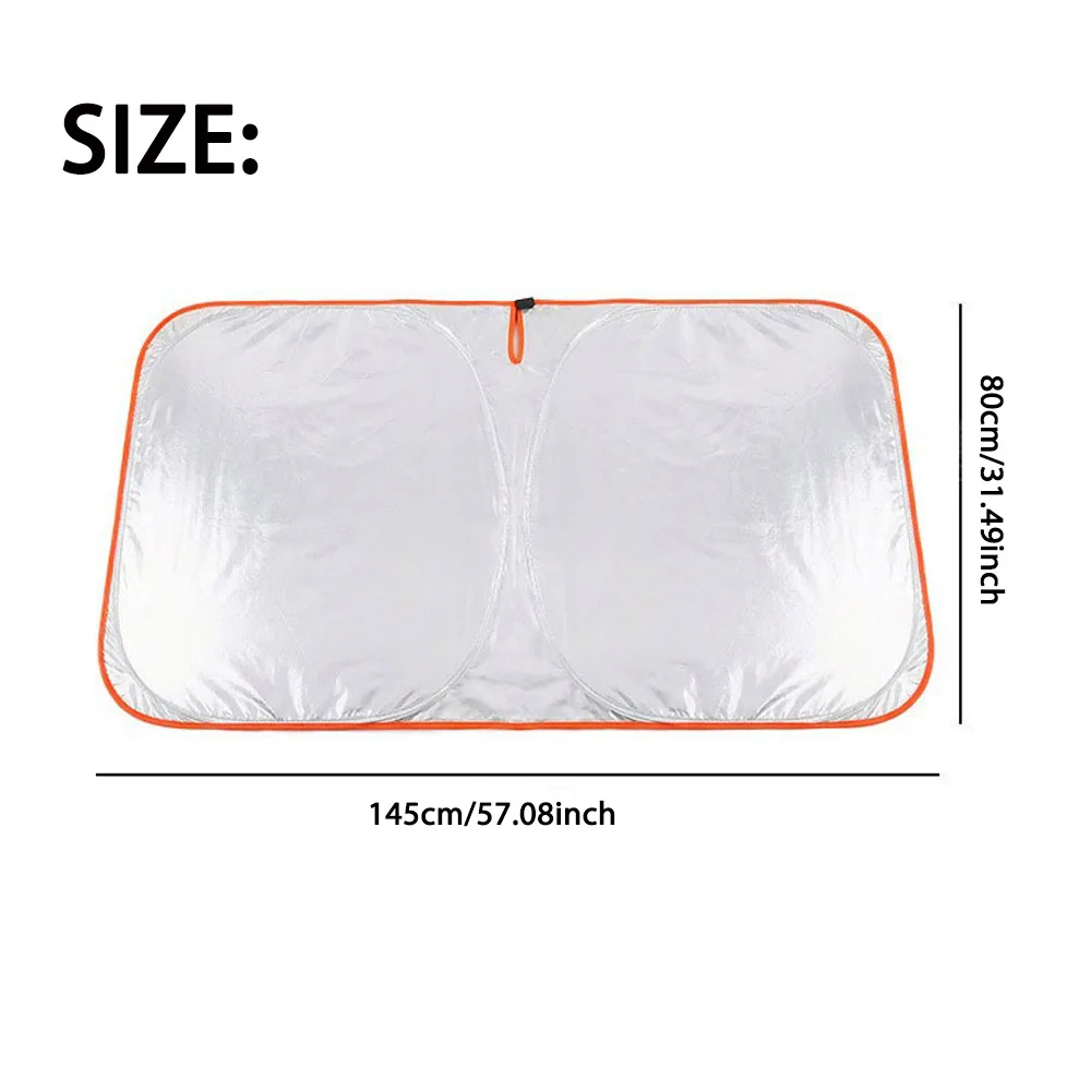 Car Front Windshield Sun Shade, Convenient Foldable Storage, Effective Heat Insulation & Sun Protection Windshield Sunshade