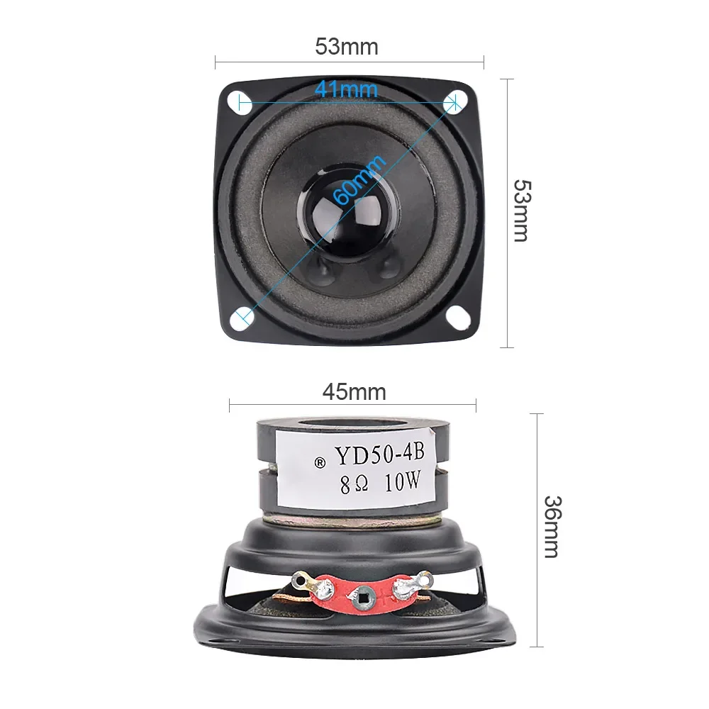 AIYIMA 2 pièces 2 pouces haut-parleur Audio Portable 4 Ohm 8 Ohm 10W Mini haut-parleur sonore à gamme complète bricolage haut-parleur multimédia maison le