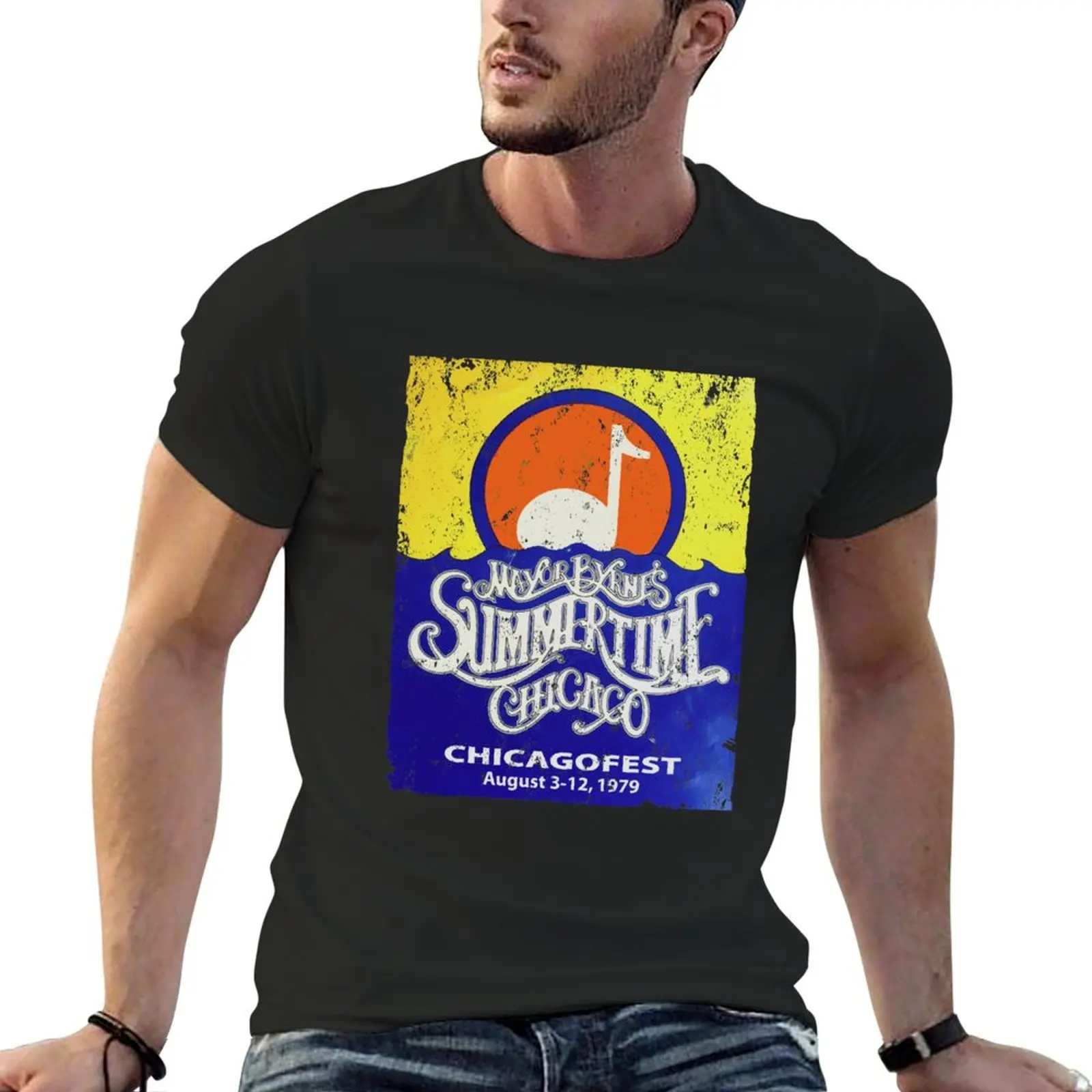 

Chicagofest 1979 T-Shirt anime clothes Aesthetic clothing Men's t-shirt