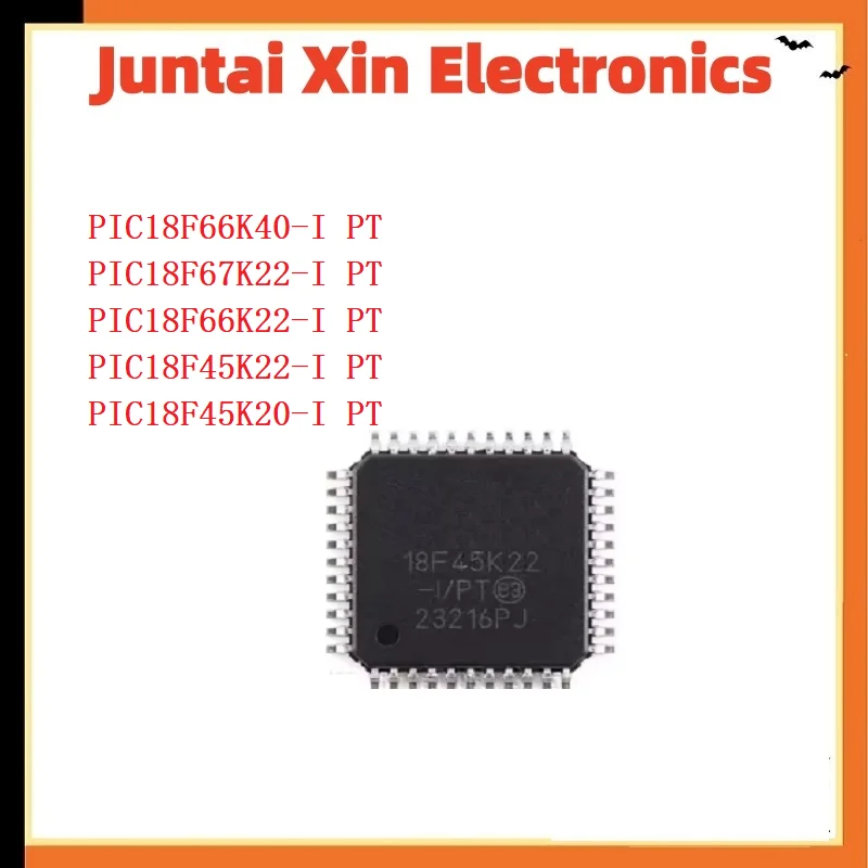 5PCS/LOT PIC18F66K40 PIC18F66K22 PIC18F67K22 PIC18F45K20 PIC18F45K22-I/PT  smd