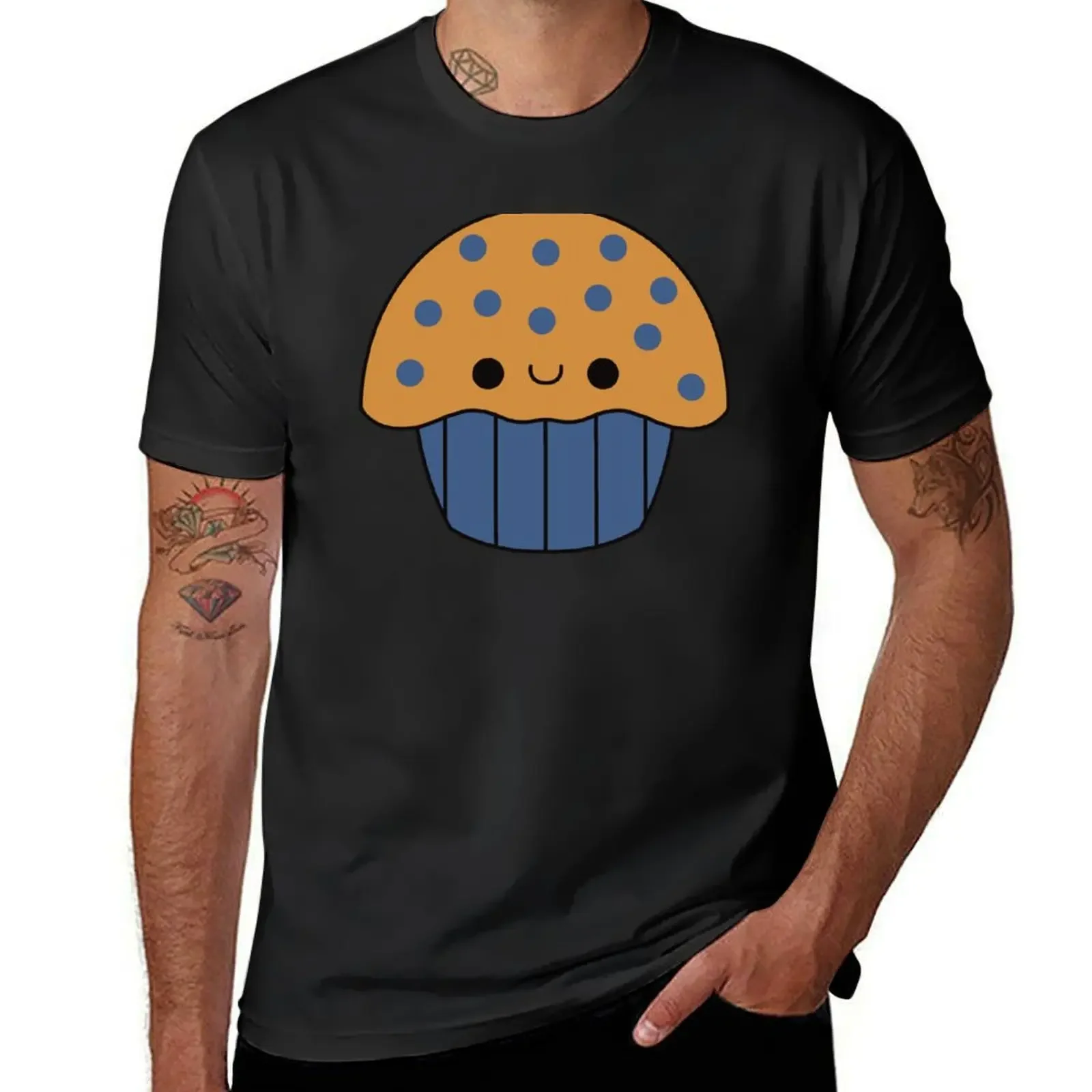 Cute Blueberry Muffin - Kawaii Blueberry Muffin T-Shirt Aesthetic clothing mens t shirt graphic