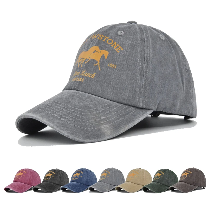 YELLOWSTONE-Casquette de baseball pour hommes et femmes, chapeau de soleil, cheval, printemps, automne, opérabilité, sport, hip hop ajusté