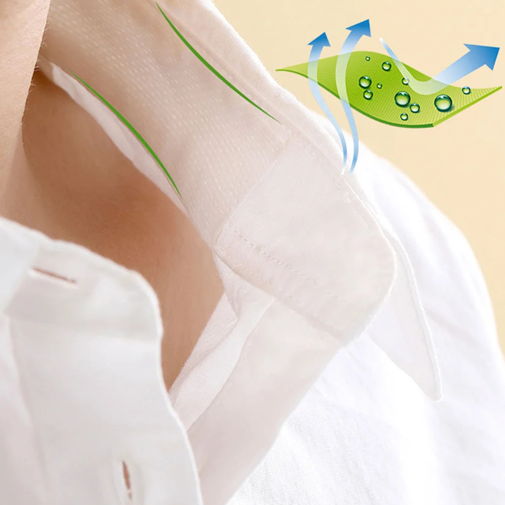 

10Pcs Shirt Collar Protectors Sweat-Absorbing Pads Comfortable Reusable Fabric for Daily Wear Gym Office Activities