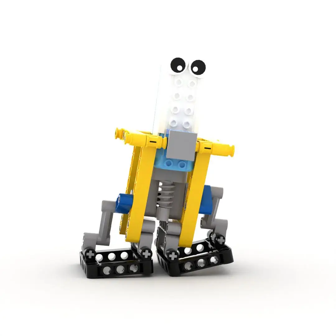 DIY Building Blocks Biped Walking Mechanism, Mechanical Gear Bricks Kit, STEM Toy - view 3