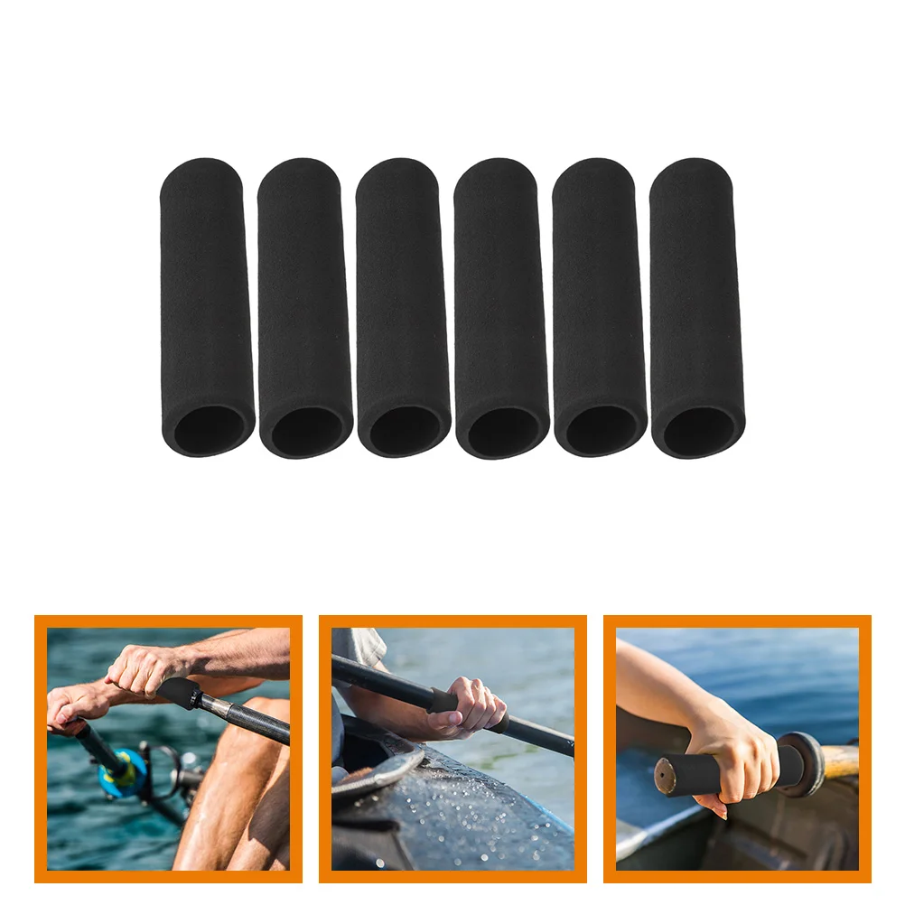 

Water and Sweat Absorbent Grips Sponges Anti-slip Kayak Paddle Wraps Handle Cover Black