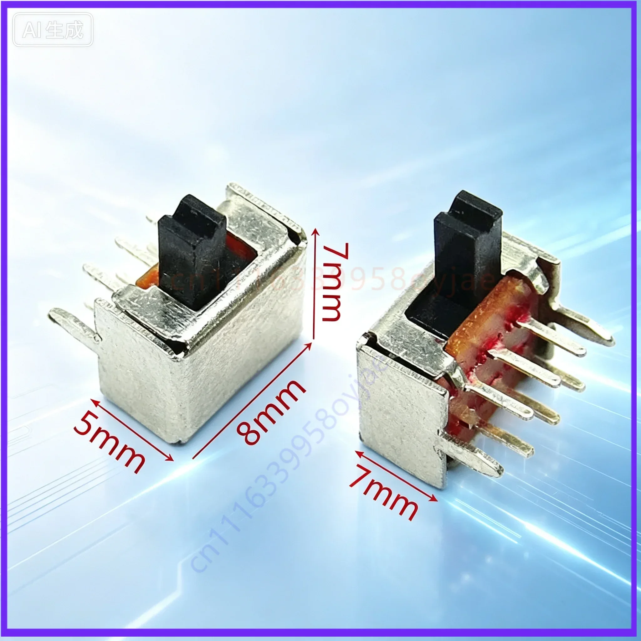 Switch for  Portable DVD EVD Video Player Dual Row Slide Power Switch 100pcs