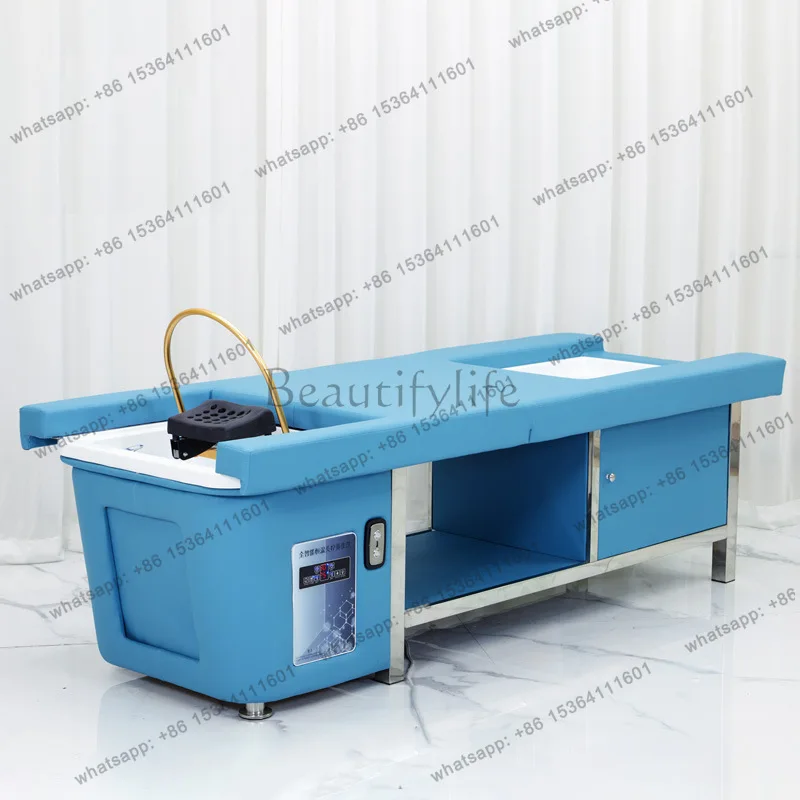 Factory Direct Sales: massage bed, head therapy, water circulation, foot bath basin, electric back-lifting colored light,