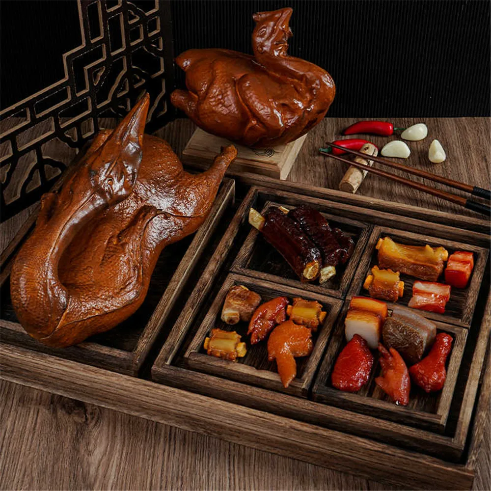 shop store decor display props pork chops Ribs fish slices roast duck Chicken Drumsticks Wings fake artificial simulation food