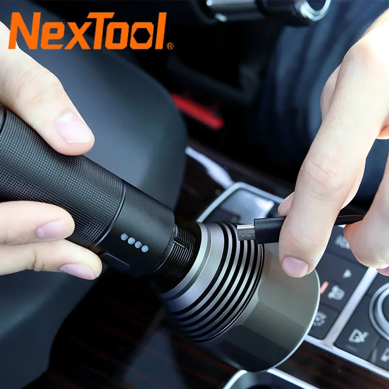 Nextool Rechargeable Flashlight 5000mAh 2000lm 380M 5 Modes IPX7 Waterproof LED Light Type-C Searching Torch for Camping Outdoor