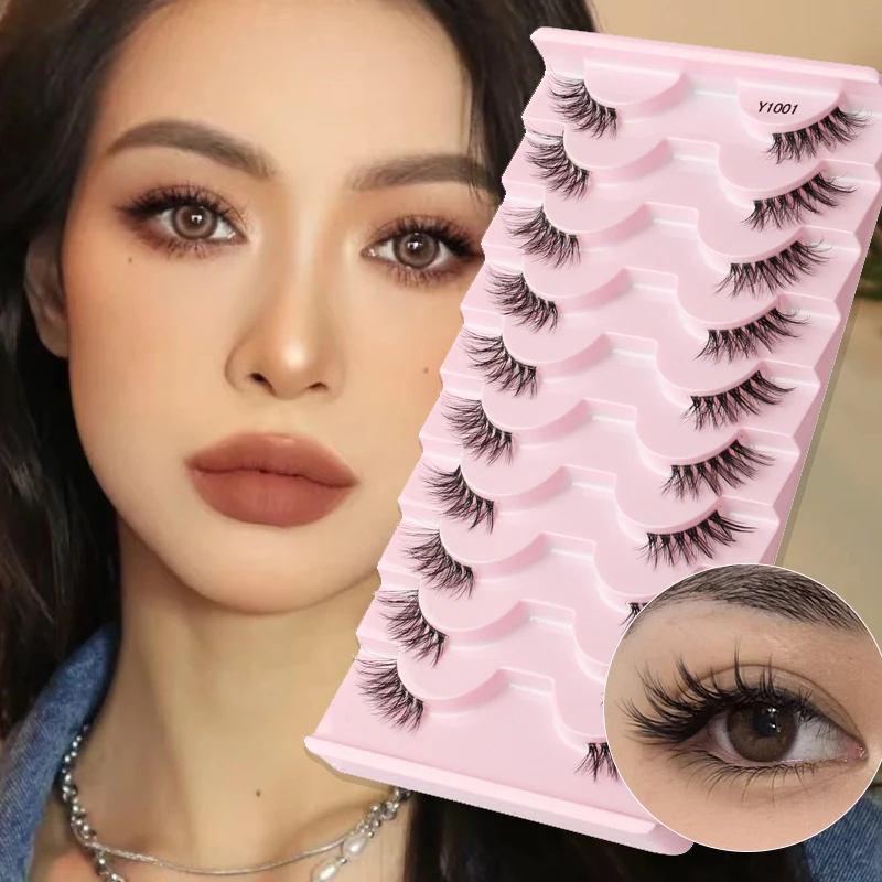 YSDO 3/5/10 Pairs Natural Half Eyelash Extension Handmade 3D Mink Lashes Makeup Dramatic Mink False Eyelashes Fake Lash Cilios