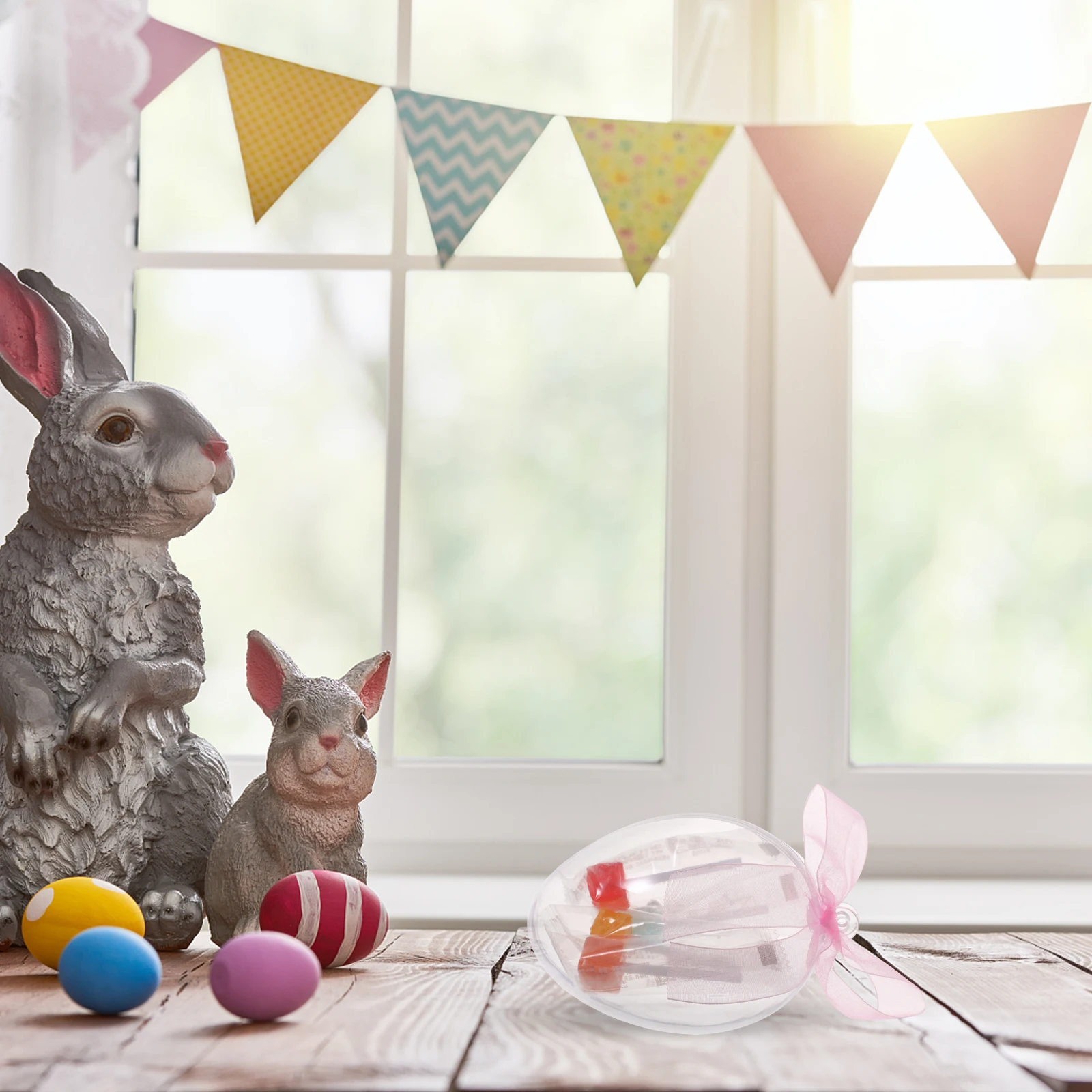 

6 Pcs Egg Container Candy Box Favor Boxes Party Favors Gift Egg-shaped Jar Holders for Pink Festival Case