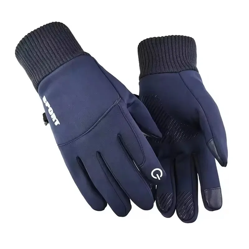 Guanti caldi da sci invernale per uomo Ciclismo all\'aperto Impermeabile, antiscivolo, ispessito Coppia femminile Touch Screen in pile di agnello