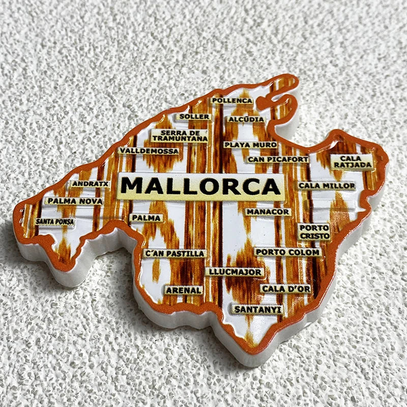 

Mallorca Island, Spain World Cultural Tourism Refrigerator Stickers, Kitchen Home Decorations, 3D Stereoscopic Magnetics