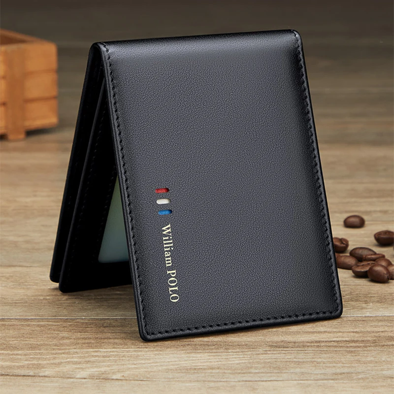 WILIAMPOLO Men Wallets short Luxury Leather Man Wallet mini Male Purse Leather Purse credit card Luxury package PL231637