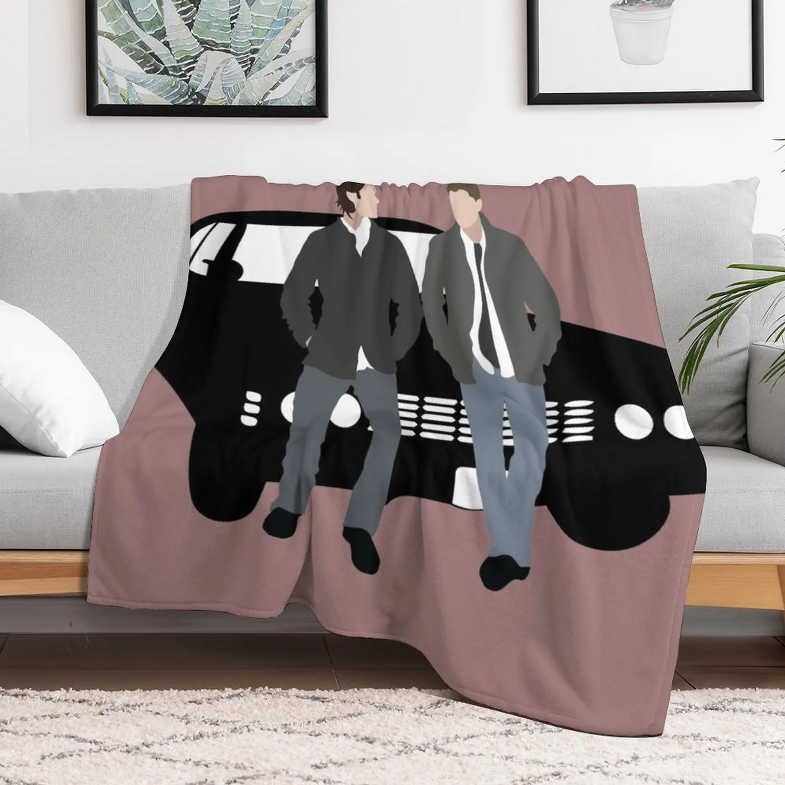 Supernatural - Sam & Dean Winchester Throw Blanket Vintage Camping Blankets