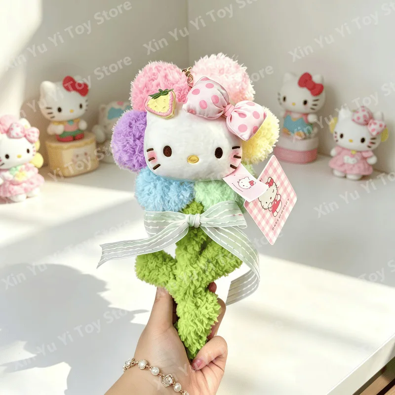 

Authentic Sanrio Hello Kitty Have Money Flower Plush Doll Car Pendant Doll Kawaii Lovers Backpack Decor Gift Girl Birthday Gift