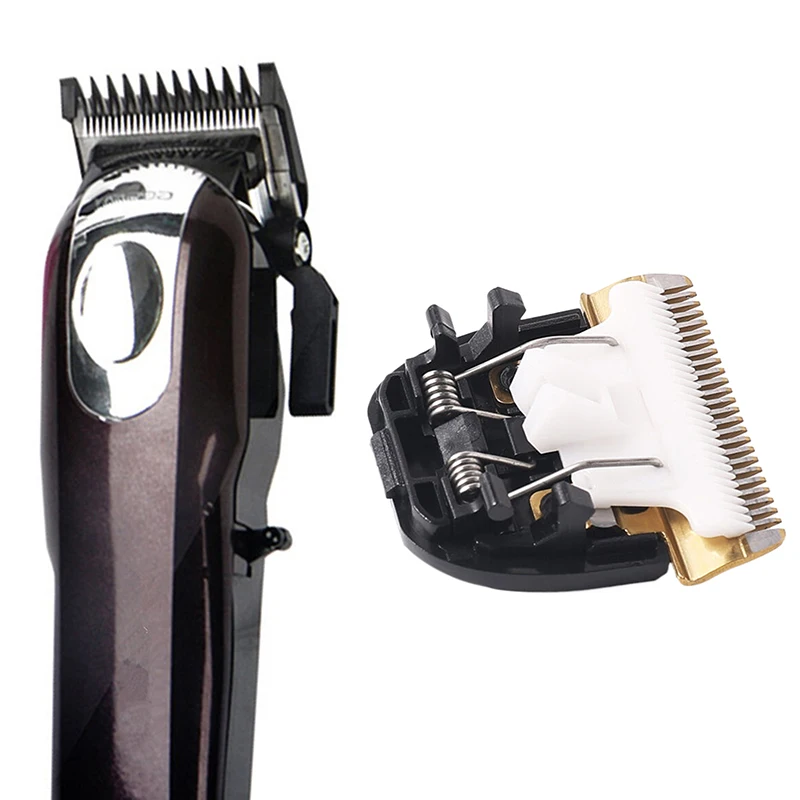 Electric Push Hair Clipper para Adulto, Cabeça Lâmina De Cerâmica, Acessórios Universais, Tesoura, 24 Dentes