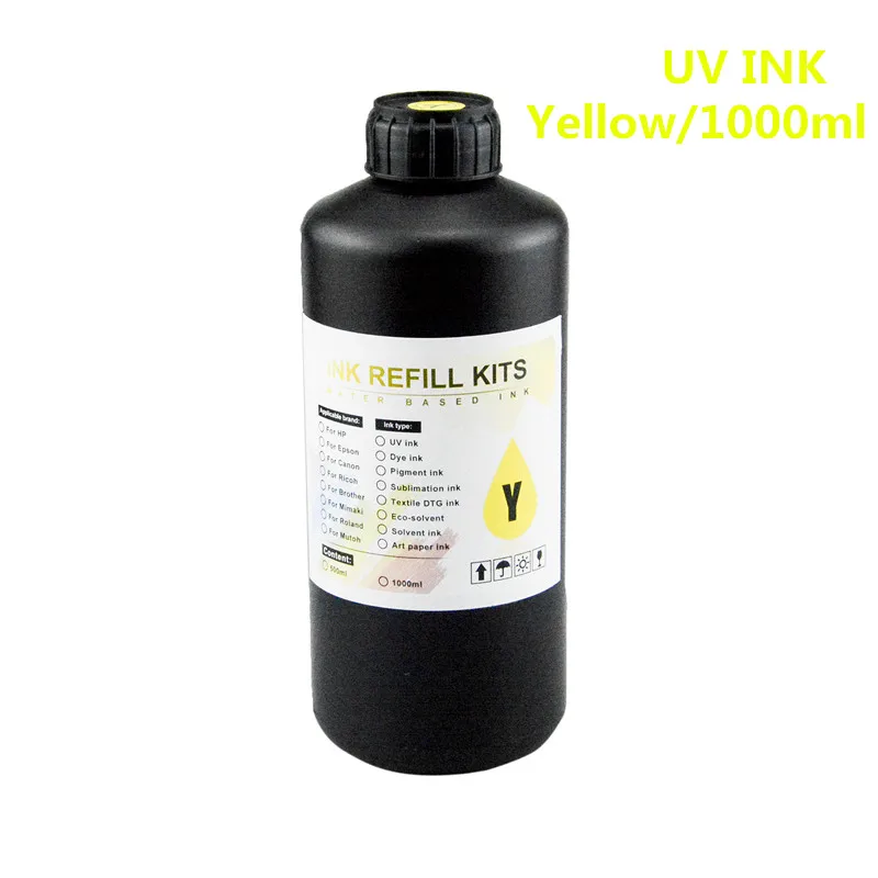 UV Hard Ink 1000ML UV Ink For Epson XP600 TX800 XP-600 L800 L805 L1800 R290 R300 1390 1400 1410 1430 DX5 DX7 DX10 UV Printer