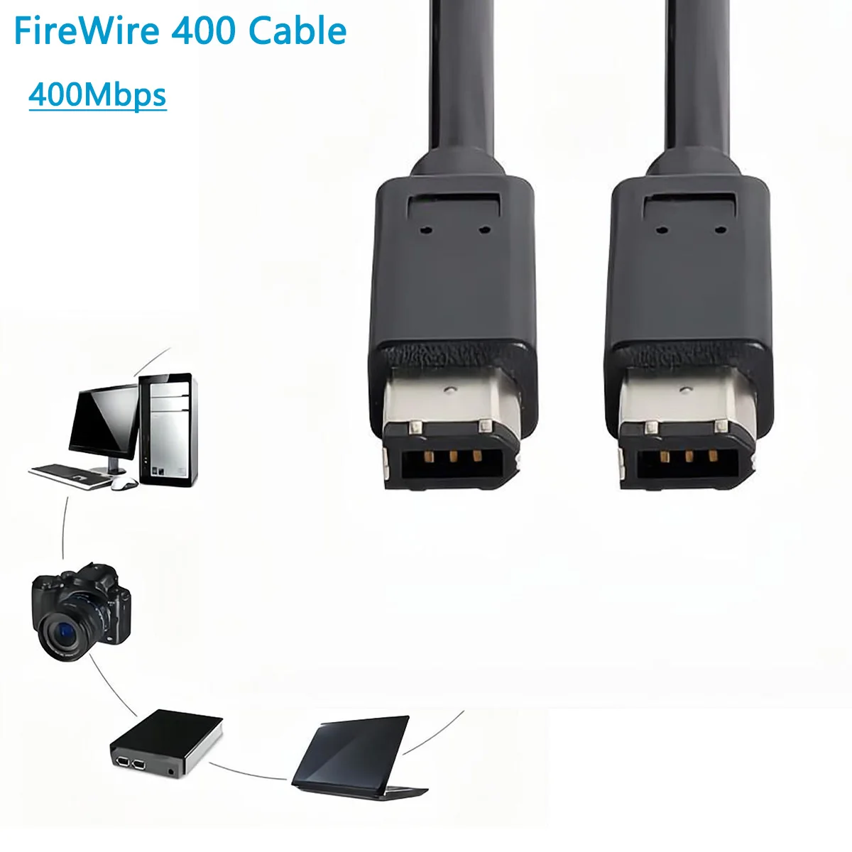 Firewire 400 6P 수-Firewire 400 6p 수 6 iLink 케이블, IEEE 1394a 400Mbps 하드 드라이브 DV 케이블, 6ft 1.8M