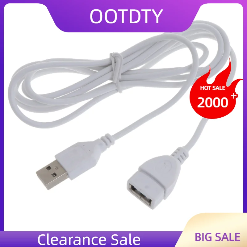 Cable de extensión USB tipo A de 5 pies, Cable de extensión macho A hembra, Cable de carga USB para ventilador de techo, lámpara LED USB