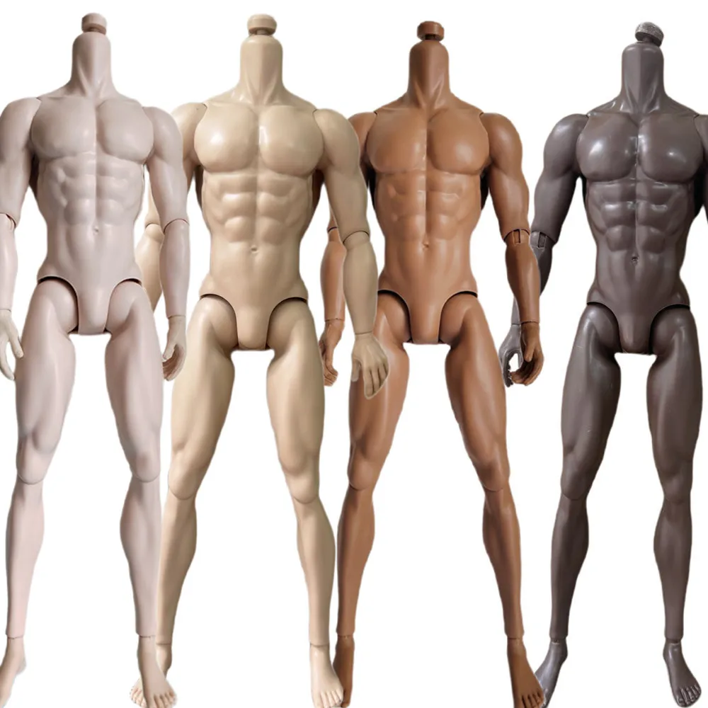 Original Adonis Muscle Body White Latino Tan Black Skin Tone 1/6 Dolls Joints Movable Male Doll Body