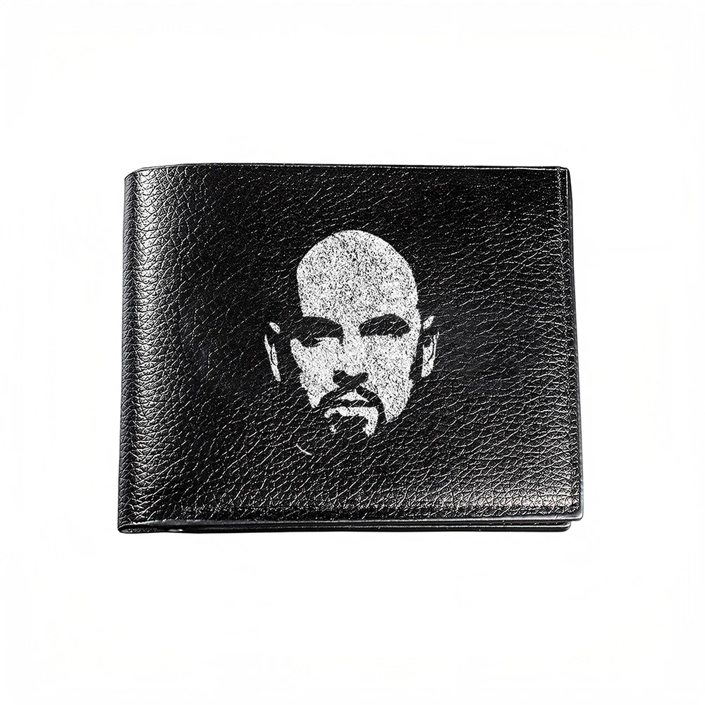 Bald Man Portrait Design Men's Wallet Card Holder Casual Business Fashion Print Style Accessory